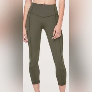 Lululemon All The Right Places Crop II *23" Color:Olive $128| SIZE: 6